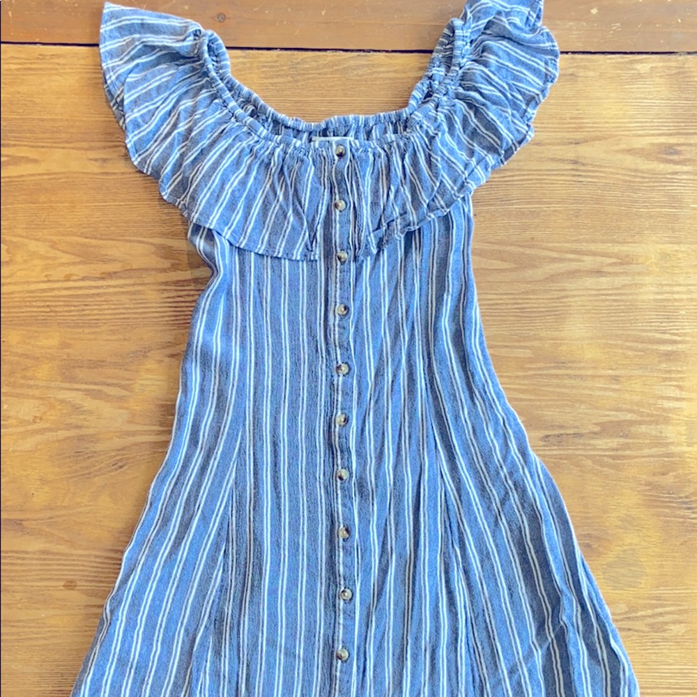 Button Font Mini Dress